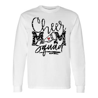 Cheer Mom Cheer Mom Squad Grunge Pattern Sport Mom Long Sleeve T-Shirt - Thegiftio