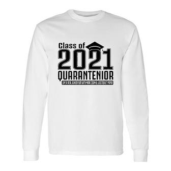 Class Of 2021 Quarantenior Graduate Long Sleeve T-Shirt T-Shirt | Mazezy