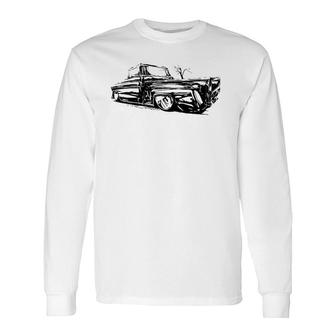 Classic Truck 50S Vintage Automobile Automotive Art Long Sleeve T-Shirt T-Shirt | Mazezy