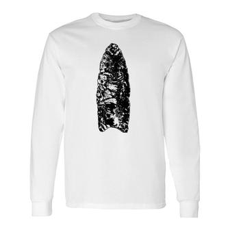 Clovis Point Arrowhead Native American Artifact Collector Long Sleeve T-Shirt T-Shirt | Mazezy