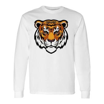 Cool Bengal Tiger Looking Straight Birthday New Year Long Sleeve T-Shirt T-Shirt | Mazezy