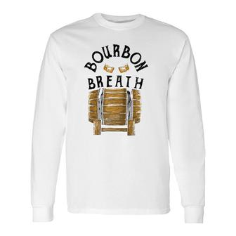 Cool Bourbon Breath Glass Whiskey Lover Drinker Raglan Baseball Tee Long Sleeve T-Shirt T-Shirt | Mazezy UK
