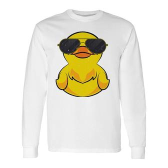 Cool Duckie Sunglasses Duckling Ducky Rubber Duck Long Sleeve T-Shirt T-Shirt | Mazezy
