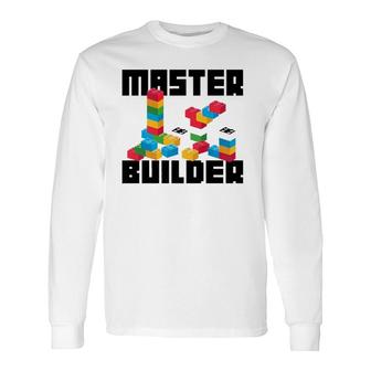 Cool Master Builder Building Blocks Long Sleeve T-Shirt | Mazezy UK