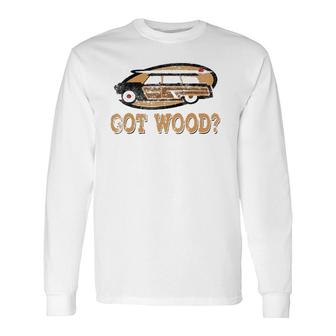 Cool Woody Wagon Hot Rod Surfer Long Sleeve T-Shirt T-Shirt | Mazezy