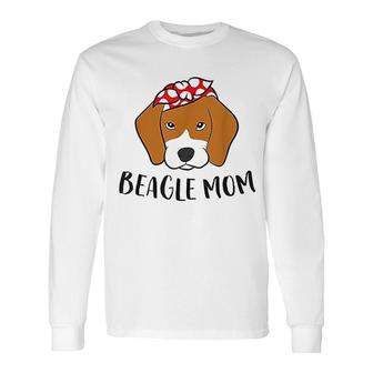 Cute Beagle Dog Mom Love Beagle Dogs Long Sleeve T-Shirt - Thegiftio