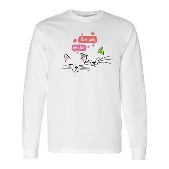 Cute Cats For Cats And Pets Lover For Valentine's Day Long Sleeve T-Shirt T-Shirt | Mazezy