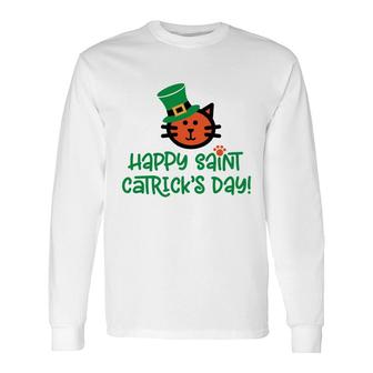Cute Happy Saint Catricks Day St Patricks Day Long Sleeve T-Shirt - Thegiftio UK