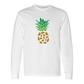 Cute Pineapple Sloth Long Sleeve T-Shirt | Mazezy