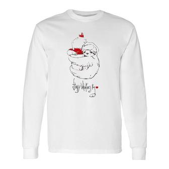 Cute Sloth With Cup Happy Valentine's Day Long Sleeve T-Shirt T-Shirt | Mazezy CA