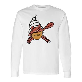 Dabbing Hermit Crab Dab Dance Animal Long Sleeve T-Shirt T-Shirt | Mazezy