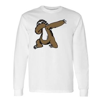 Dabbing Sloth Dab Dance Long Sleeve T-Shirt T-Shirt | Mazezy