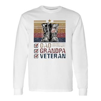 Dad Grandpa Veteran Vintage Favorite Holiday Veteran's Day Long Sleeve T-Shirt T-Shirt | Mazezy
