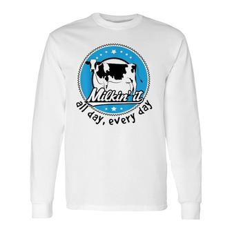 Dairy Farmer All Day Every Day Long Sleeve T-Shirt T-Shirt | Mazezy