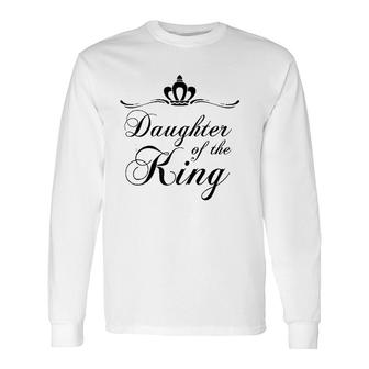Daughter Of The King Vintage Crown Christian Long Sleeve T-Shirt - Seseable