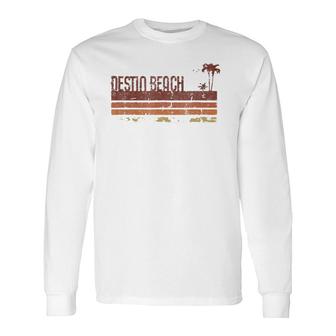 Destin Beach Florida Vintage 70S 80S Vacation Long Sleeve T-Shirt T-Shirt | Mazezy