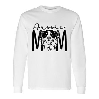 Dog Mom Australian Shepherd Dog Aussie Mom Long Sleeve T-Shirt - Thegiftio