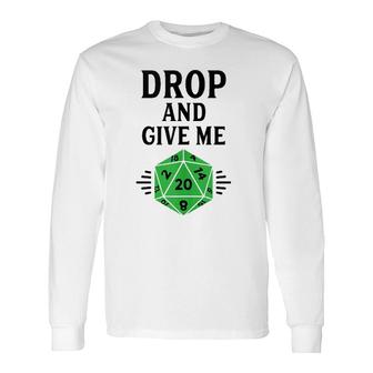 Dragons Game Master And D20 Twenty Sided Die Dice Dungeons Long Sleeve T-Shirt T-Shirt | Mazezy