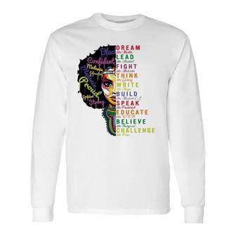 Dream Like Martin Black Black History Leaders Long Sleeve T-Shirt T-Shirt | Mazezy UK