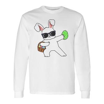 Easter Dabbing Rabbit Dab Egg Hunting Easter Bunny Long Sleeve T-Shirt T-Shirt | Mazezy