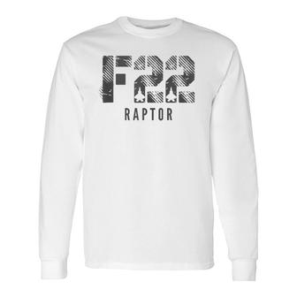 F 22 Raptor American Fighter Jet Long Sleeve T-Shirt T-Shirt | Mazezy