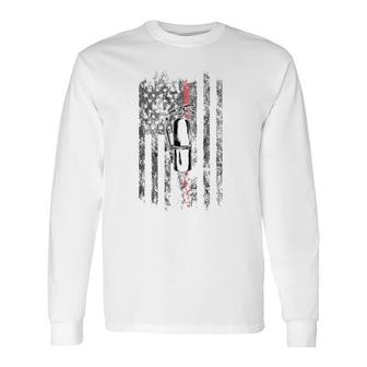 Fire Extinguisher American Flag Thin Red Line Firefighter Long Sleeve T-Shirt T-Shirt | Mazezy
