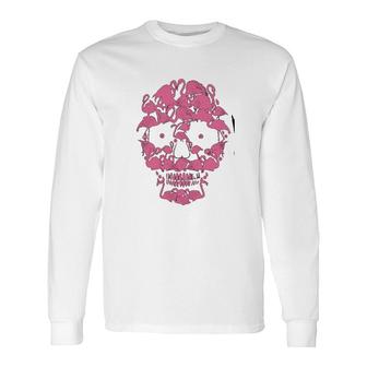 Flamingo Skull Long Sleeve T-Shirt T-Shirt | Mazezy