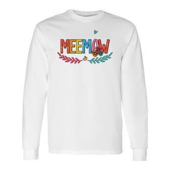 Flower Blessed To Be Called Meemaw Long Sleeve T-Shirt T-Shirt | Mazezy