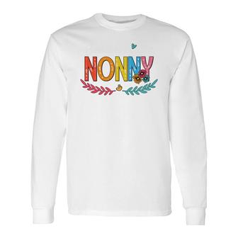 Flower Blessed To Be Called Nonny Long Sleeve T-Shirt T-Shirt | Mazezy