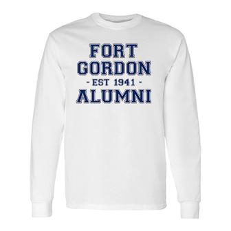 Fort Gordon Alumni College Themed Fort Gordon Army Veteran Long Sleeve T-Shirt T-Shirt | Mazezy