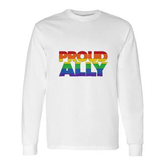 Gay Pride Ally Lgbt Friends Proud Ally Long Sleeve T-Shirt T-Shirt | Mazezy