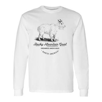 Goat Rocky Mountain National Park Goats Retro Fauna Teacher Long Sleeve T-Shirt T-Shirt | Mazezy