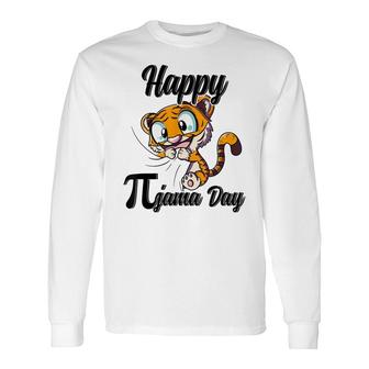 Happy Pi Day Pyjama Mathematic Math Teacher Pi Day Long Sleeve T-Shirt - Thegiftio