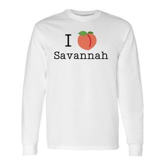 I Heart Savannah Georgia Love Peach Forsyth Park Long Sleeve T-Shirt T-Shirt | Mazezy