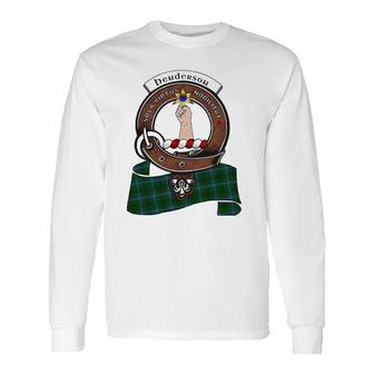 Henderson Scottish Clan Badge & Tartan Long Sleeve T-Shirt T-Shirt | Mazezy