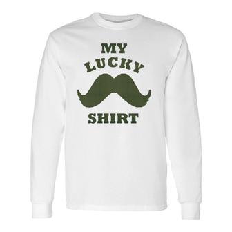 A Hipsters Grooming My Lucky Mustache Long Sleeve T-Shirt | Mazezy
