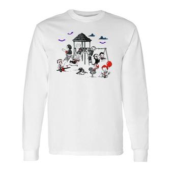 Horror Clubhouse In Park Halloween Costume Long Sleeve T-Shirt T-Shirt | Mazezy