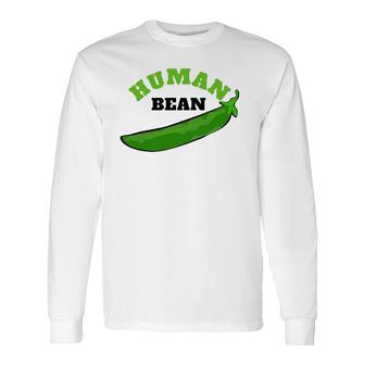 Human Bean Green And Black Print Long Sleeve T-Shirt | Mazezy