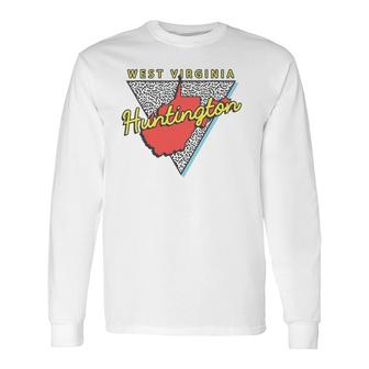 Huntington West Virginia Vintage Wv Retro Triangle Long Sleeve T-Shirt | Mazezy
