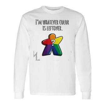 I'm Whatever Color Meeple Board Games Long Sleeve T-Shirt T-Shirt | Mazezy
