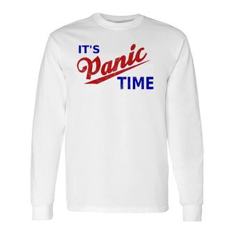 It's Panic Time Retro Cool Panic Remain Calm School Strike For Climate Long Sleeve T-Shirt T-Shirt | Mazezy UK