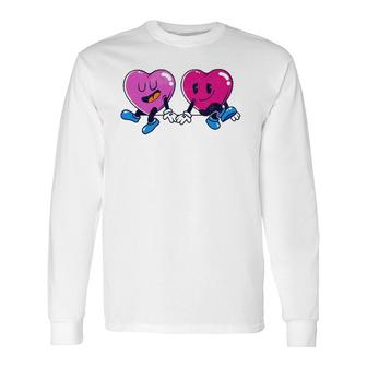 Kawaii Conversation Hearts Valentine's Day Long Sleeve T-Shirt T-Shirt | Mazezy