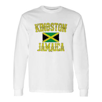 Kingston Jamaica Jamaican Long Sleeve T-Shirt | Mazezy