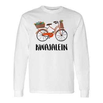 Kwajalein Atoll Marshall Islands Kwaj Life Bicycle Bike V Neck Long Sleeve T-Shirt T-Shirt | Mazezy