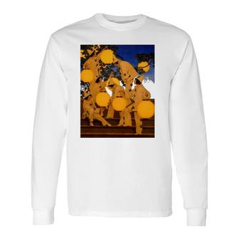 The Lantern Bearers Famous Painting By Parrish Long Sleeve T-Shirt T-Shirt | Mazezy