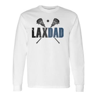 Lax Dad Lacrosse Player Father Parent Coach Vintage Long Sleeve T-Shirt T-Shirt | Mazezy