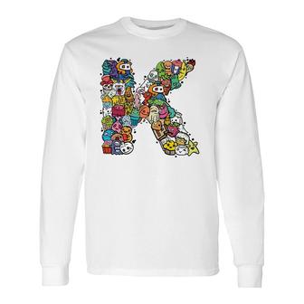 Letter K Alphabet K Name Initial Monogrammed S Long Sleeve T-Shirt T-Shirt | Mazezy