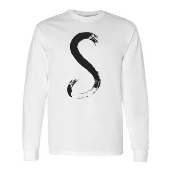 Letter S Alphabet Initial Of Names And Words Spelling Long Sleeve T-Shirt | Mazezy