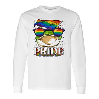 Lgbt Frog Gay Pride Lgbtq Rainbow Flag Sunglasses Long Sleeve T-Shirt T-Shirt | Mazezy