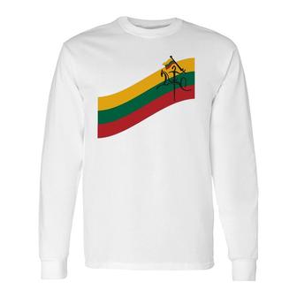 Lithuanian Banner Vytis Lithuania Strong Long Sleeve T-Shirt | Mazezy